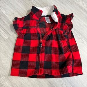 Carter's Red and Black Checkered Vest